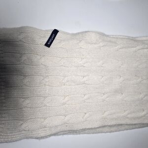Ann Taylor Ivory Cable Knit Scarf